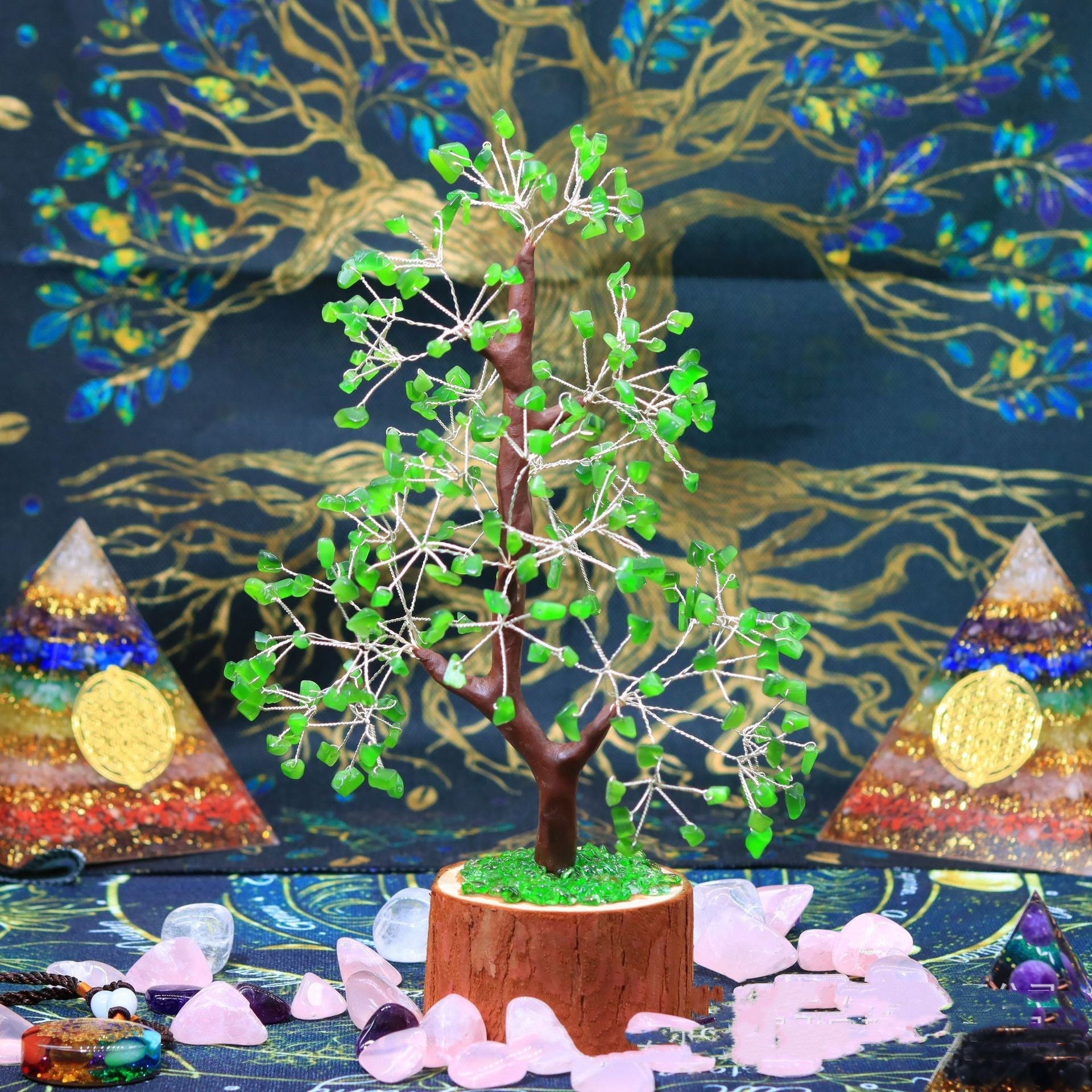 Arbre de Vie 7 Chakras en Pierres Naturelles pour la Sérénité - Biloria