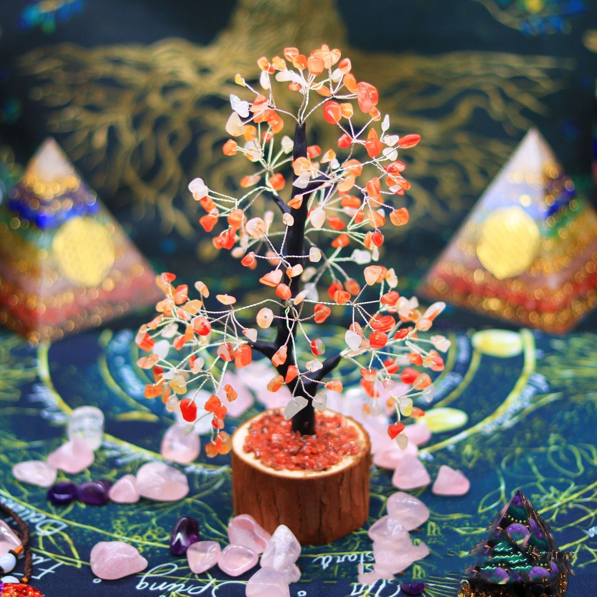 Arbre de Vie 7 Chakras en Pierres Naturelles pour la Sérénité - Biloria