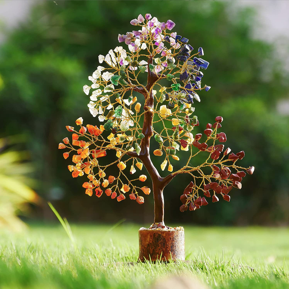 Arbre de Vie 7 Chakras en Pierres Naturelles pour la Sérénité - Biloria