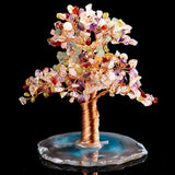 Arbre de Vie 7 Chakras et Agate - Décoration Feng Shui Bureau - Biloria