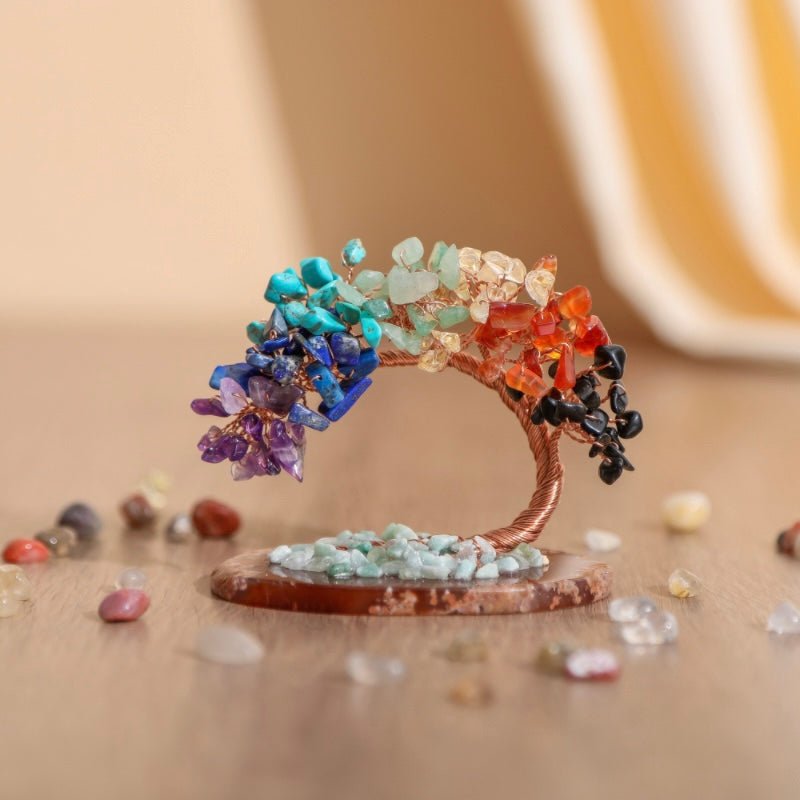 Arbre de Vie 7 Chakras - Méditation et Gratitude en Pierres - Biloria