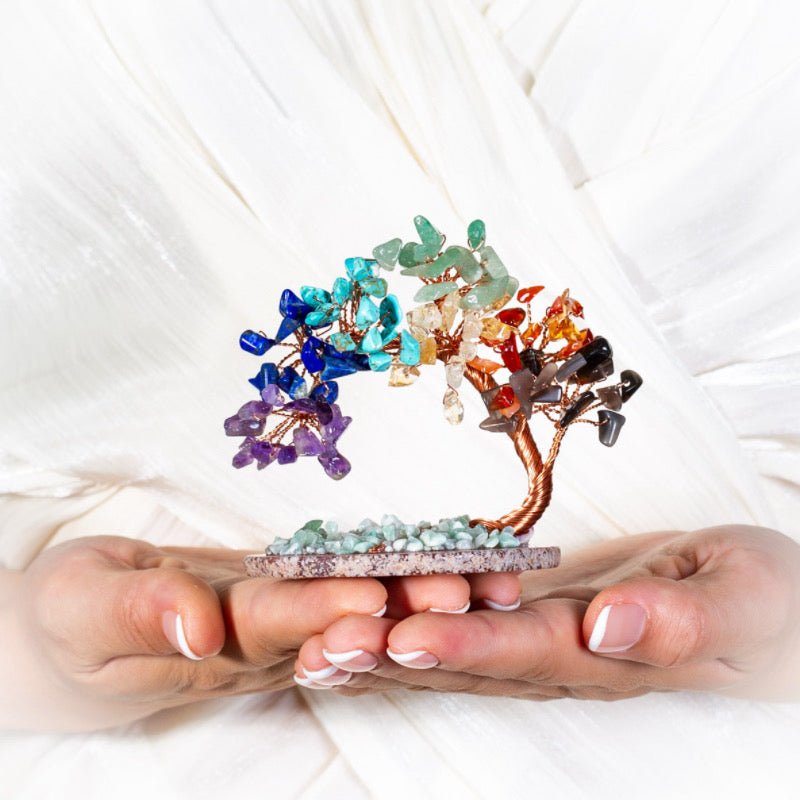 Arbre de Vie 7 Chakras - Méditation et Gratitude en Pierres - Biloria