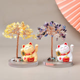Arbre de Vie Chance – Maneki-neko & Pierres Naturelles - Biloria