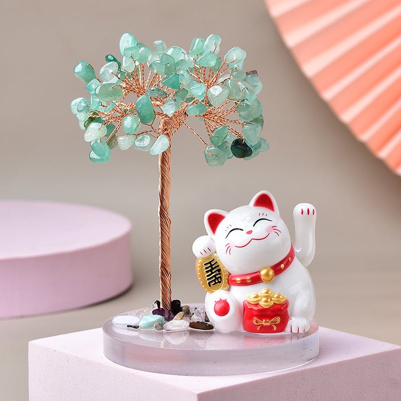 Arbre de Vie Chance – Maneki-neko & Pierres Naturelles - Biloria