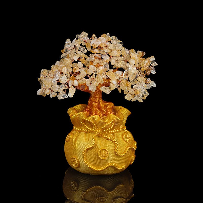 Arbre de Vie Citrine Sac à Trésor – Abondance et Énergie Positive - Biloria
