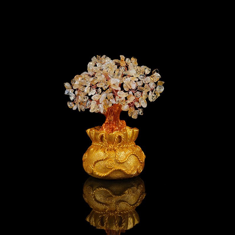 Arbre de Vie Citrine Sac à Trésor – Abondance et Énergie Positive - Biloria
