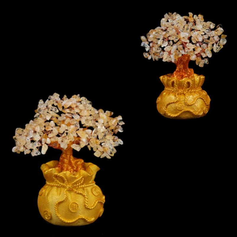 Arbre de Vie Citrine Sac à Trésor – Abondance et Énergie Positive - Biloria
