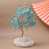 Arbre de Vie Citrine Tourmaline Turquoise - Déco Bureau Tendance - Biloria