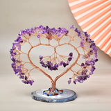 Arbre de Vie Cœur Améthyste pour Amour et Spiritualité - Biloria