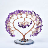 Arbre de Vie Cœur Améthyste pour Amour et Spiritualité - Biloria