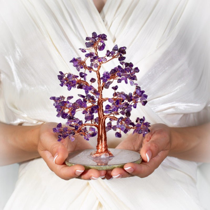 Arbre de Vie en Améthyste pour la Sérénité et la Protection - Biloria