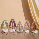 Arbre de Vie en Pierres Naturelles 20 cm sur Base Quartz Clair - Biloria