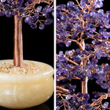 Arbre de Vie en Pierres Naturelles Améthyste Citrine Aventurine - Biloria