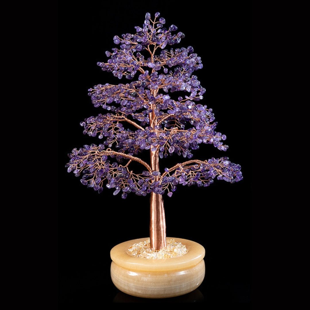 Arbre de Vie en Pierres Naturelles Améthyste Citrine Aventurine - Biloria