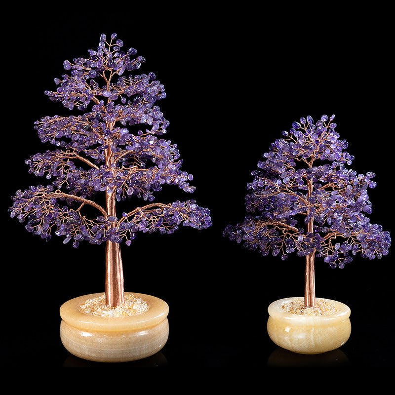 Arbre de Vie en Pierres Naturelles Améthyste Citrine Aventurine - Biloria
