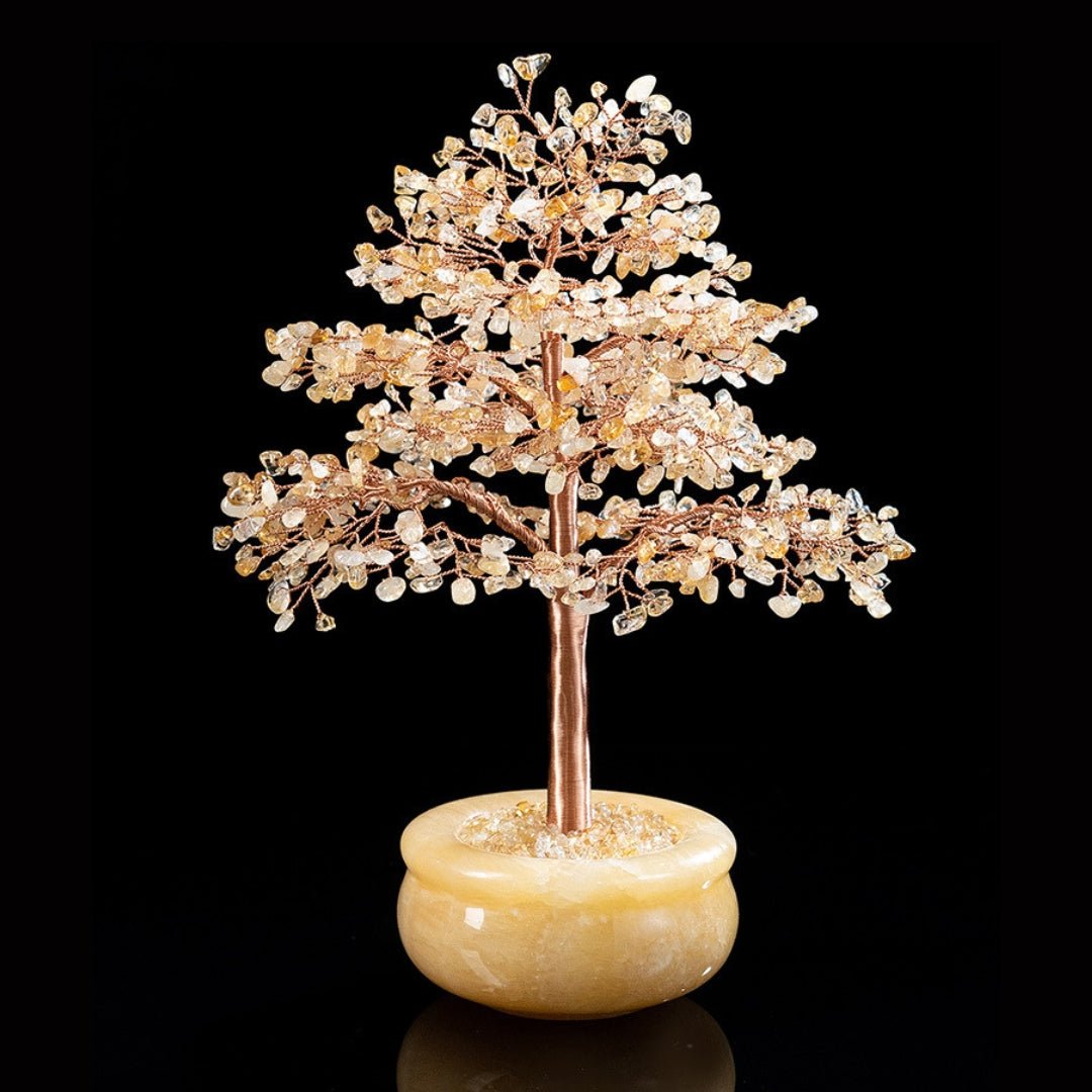 Arbre de Vie en Pierres Naturelles Améthyste Citrine Aventurine - Biloria