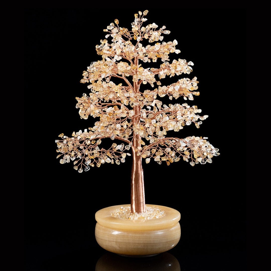 Arbre de Vie en Pierres Naturelles Améthyste Citrine Aventurine - Biloria