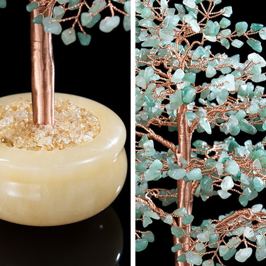 Arbre de Vie en Pierres Naturelles Améthyste Citrine Aventurine - Biloria