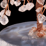 Arbre de Vie en Quartz Clair 25 cm Santé et Réussite Déco Bureau - Biloria