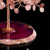 Arbre de Vie en Quartz Fraise et Agate pour l'Optimisme - Biloria