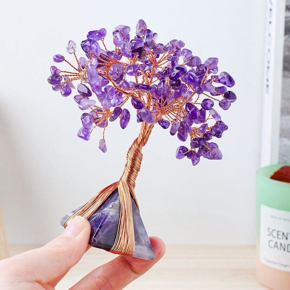 Arbre de Vie et Pyramide en Pierre Naturelle pour la Méditation - Biloria