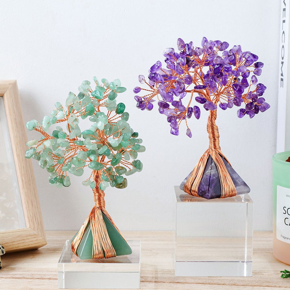 Arbre de Vie et Pyramide en Pierre Naturelle pour la Méditation - Biloria