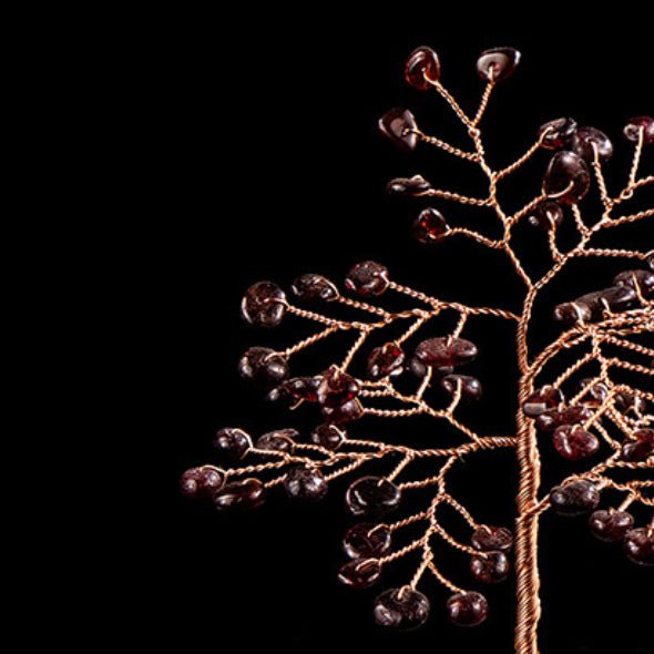 Arbre de Vie Grenat et Agate 11cm - Symbole de Croissance - Biloria