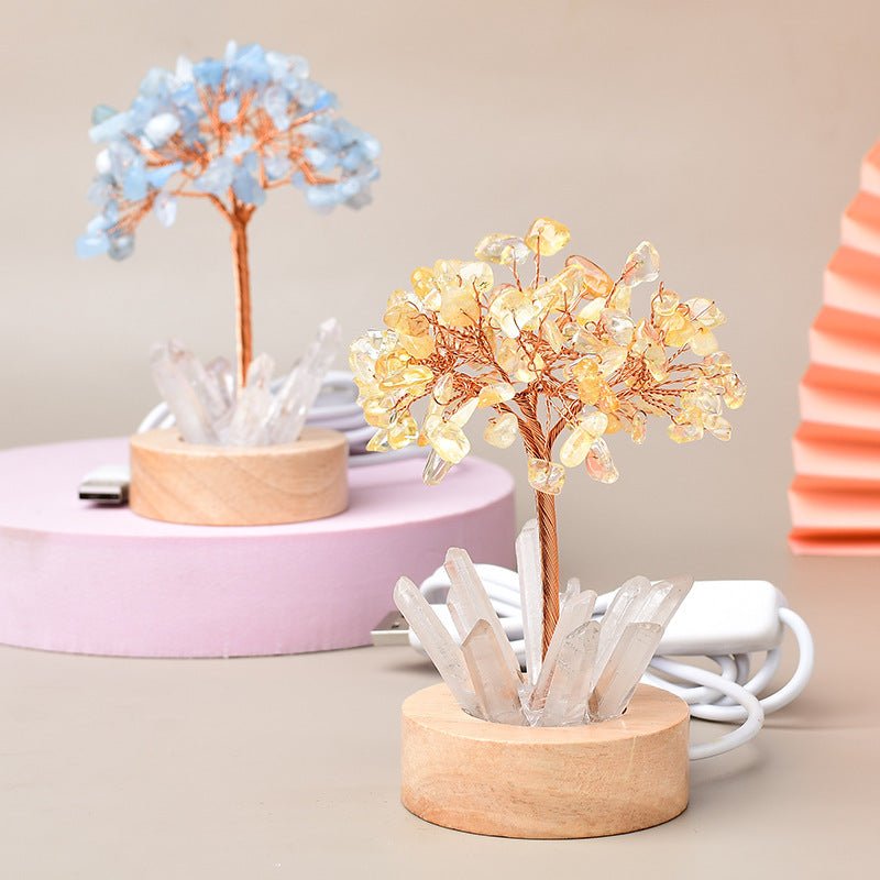 Arbre de Vie Lumineux Vitalité - Pierres Naturelles Feng Shui - Biloria