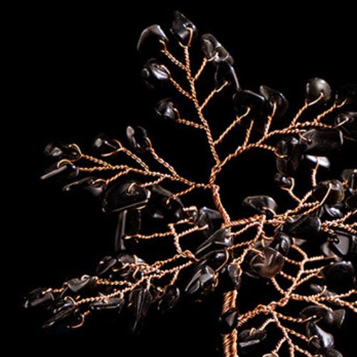 Arbre de Vie Obsidienne Agate Protection Harmonie - Biloria