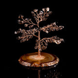 Arbre de Vie Quartz Fumé Agate 11 cm – Détachement et Ancrage - Biloria