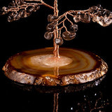 Arbre de Vie Quartz Fumé Agate 11 cm – Détachement et Ancrage - Biloria