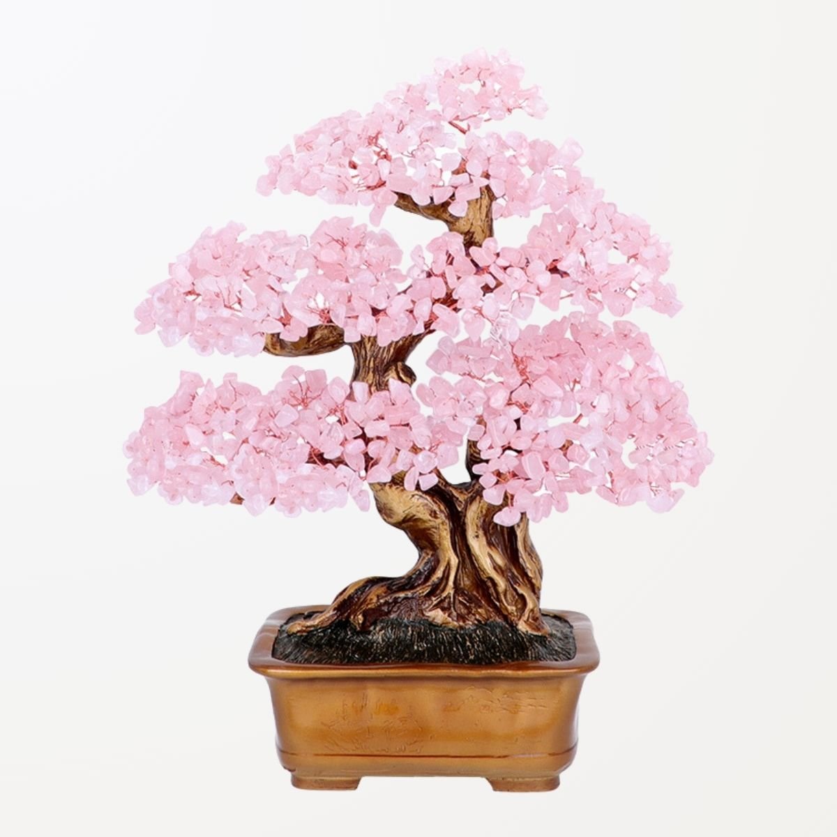 Arbre de Vie Quartz Rose - Générosité & Douceur pour votre Bureau - Biloria