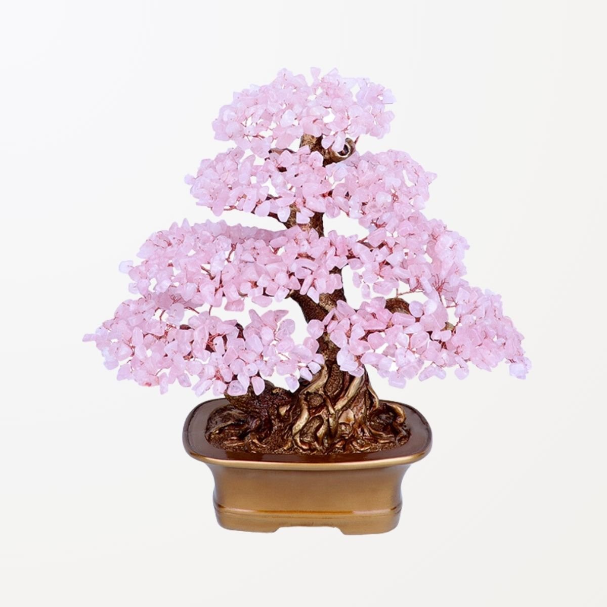 Arbre de Vie Quartz Rose - Générosité & Douceur pour votre Bureau - Biloria