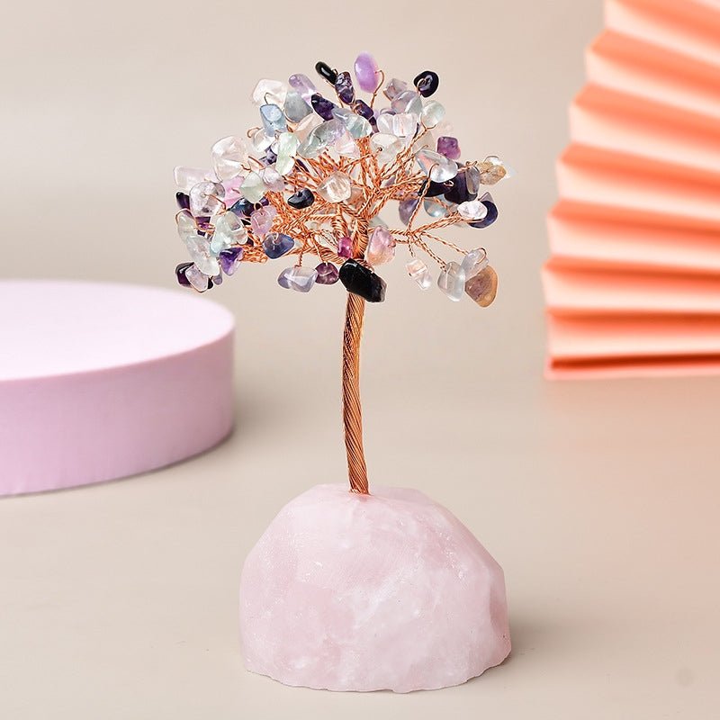 Arbre de Vie Quartz Rose pour Méditation et Recentrage - Biloria