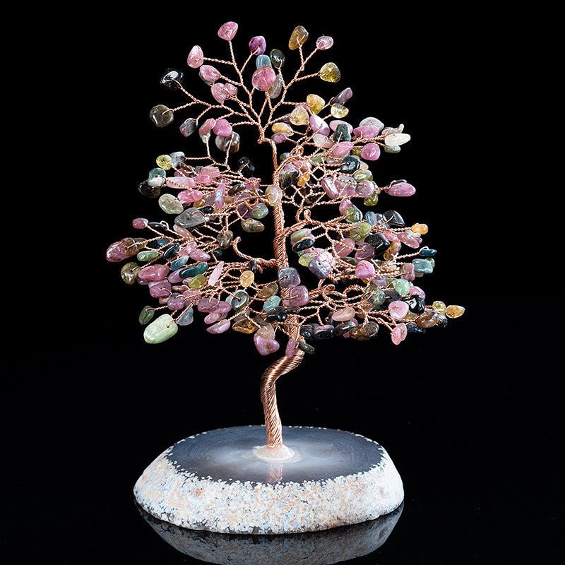 Arbre de Vie Tourmaline Agate fait main 3 tailles - Biloria
