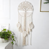 Attrape-rêve Arbre de Vie en Macramé 90 cm Fait Main - Biloria