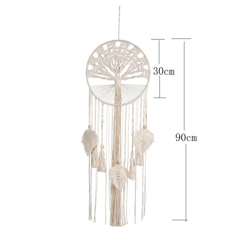 Attrape-rêve Arbre de Vie en Macramé 90 cm Fait Main - Biloria