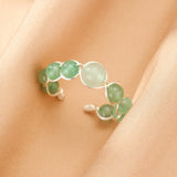 Aventurine Bague Ajustable Double Éclat Vert Bien-Être - Biloria