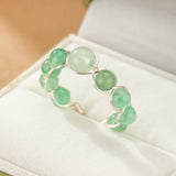 Aventurine Bague Ajustable Double Éclat Vert Bien-Être - Biloria