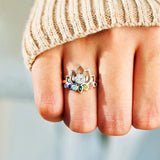 Bague 7 Chakras Lotus Argent 925 – Harmonie et Équilibre - Biloria