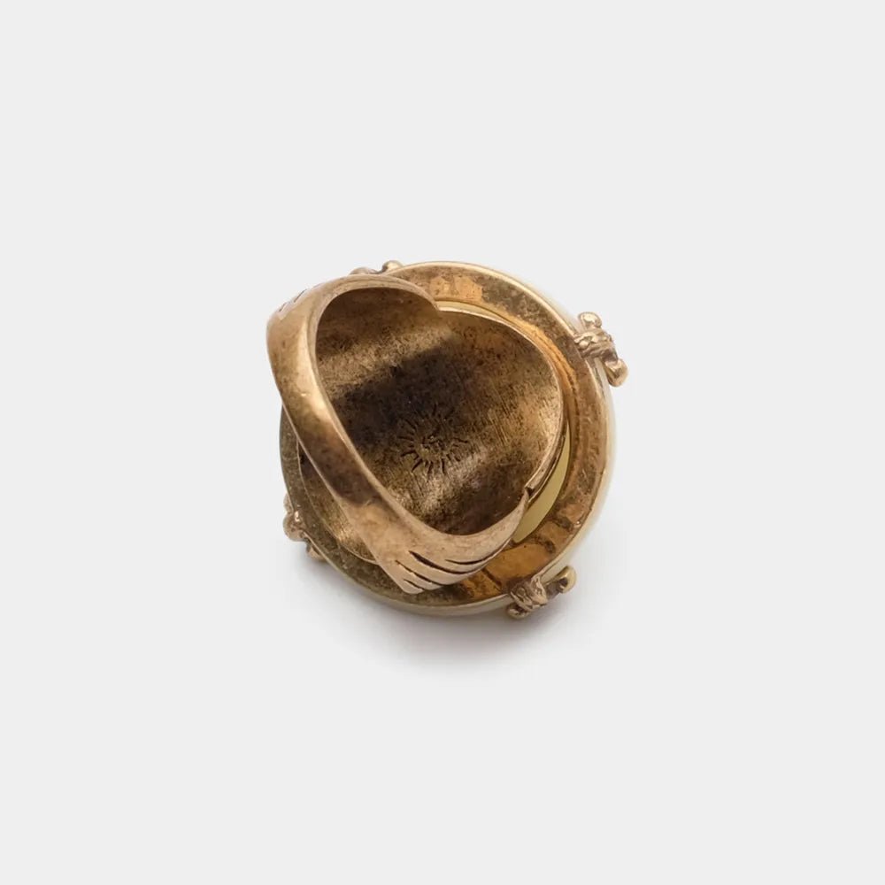 Bague Agate Noire Fleur de Lys – Bijou Spirituel Protecteur - Biloria