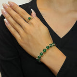 Bague Agate Verte Ajustable – Pierre de Vitalité - Biloria