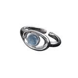 Bague Aigue Marine ajustable Argent 925 – Cadeau apaisant - Biloria