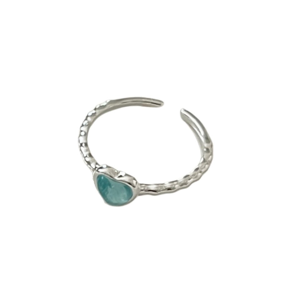 Bague Aigue-marine ajustable Argent S925 – Sérénité - Biloria