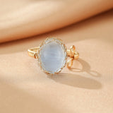Bague Aigue Marine Ajustable – Bijou Artisanal en Fil de Cuivre - Biloria