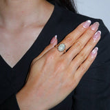 Bague Aigue Marine Ajustable – Bijou Artisanal en Fil de Cuivre - Biloria