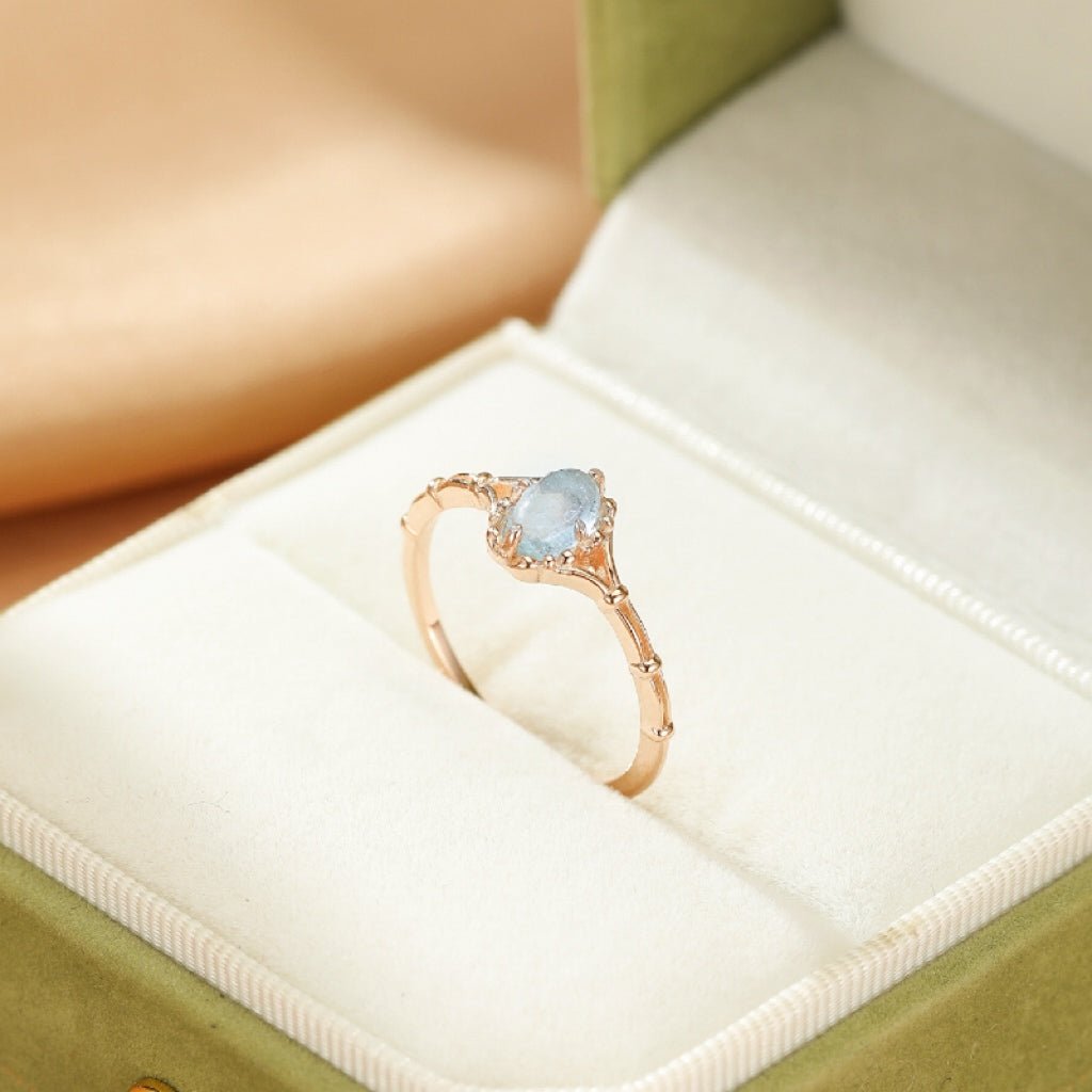 Bague Aigue marine Argent 925 - Pierre naturelle Bienveillance - Biloria