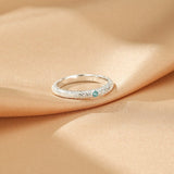 Bague Aigue Marine Argent 925 Taille Réglable 3mm Pierre Naturelle - Biloria