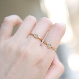 Bague Aigue Marine Aura Marine Argent Plaqué Or : apaisement et pureté - Biloria