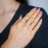 Bague Aigue Marine Cœur Argent 925 Ajustable - Biloria